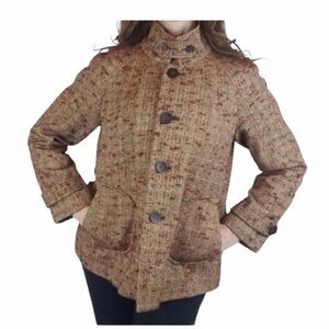 NWT! J. Jill Wool-Blend Speckled Stone Multi Color Coat. Size 4X.